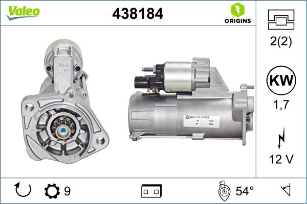 VALEO 438184 Elektrik Sistemi Marş Motoru - VW PASSAT B5.5 (3B3) uyumlu