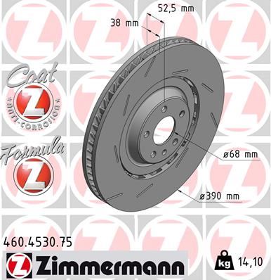 ZIMMERMANN 460.4530.75 Fren Sistemleri Fren Diski - PORSCHE MACAN (95B) uyumlu