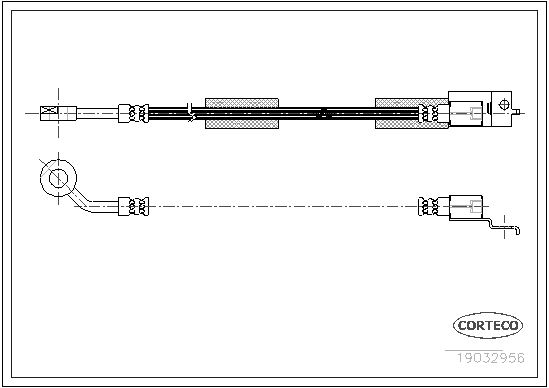 CORTECO 19032956 Fren Sistemleri Fren Hortumları - JEEP CHEROKEE (XJ) uyumlu