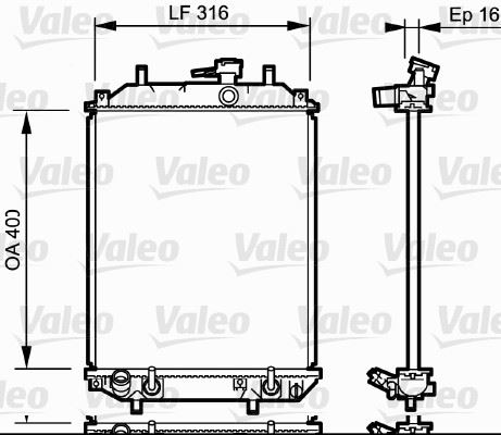 VALEO 735257 Soğutma Sistemi Su Soğutucu & Parçaları - DAIHATSU CUORE VI (L251, L250_, L260_) uyumlu
