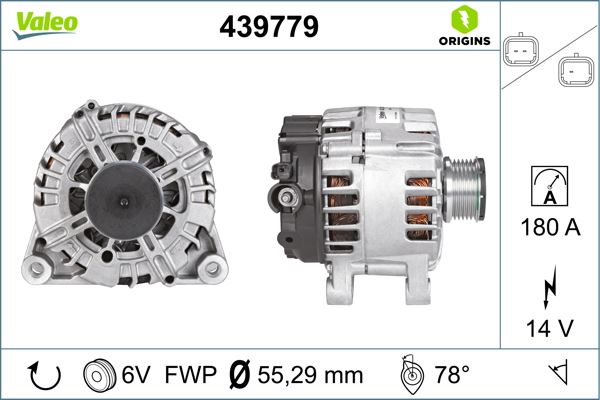 VALEO 439779 Elektrik Sistemi Alternatör - CITROËN C4 II (NC_) uyumlu