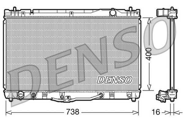 DENSO DRM50043 Soğutma Sistemi Su Soğutucu & Parçaları - TOYOTA CAMRY Sedan (_V3_) uyumlu