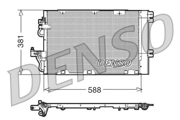 DENSO DCN20010 İklimlendirme Sistemi Klima Radyatörü - OPEL ZAFIRA B Kasa/büyük limuzin (A05) uyumlu