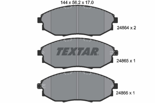 TEXTAR 2486401 Fren Sistemleri Fren Balatası - CHEVROLET EPICA (KL1_) uyumlu