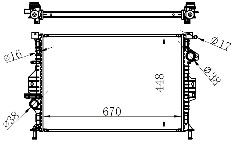 Su Radyatörü - BFR107026 Ürün Görseli