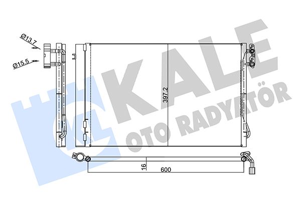 KALE OTO RADYATÖR 376600 İklimlendirme Sistemi Klima Radyatörü - BMW 3 Touring (E91) uyumlu