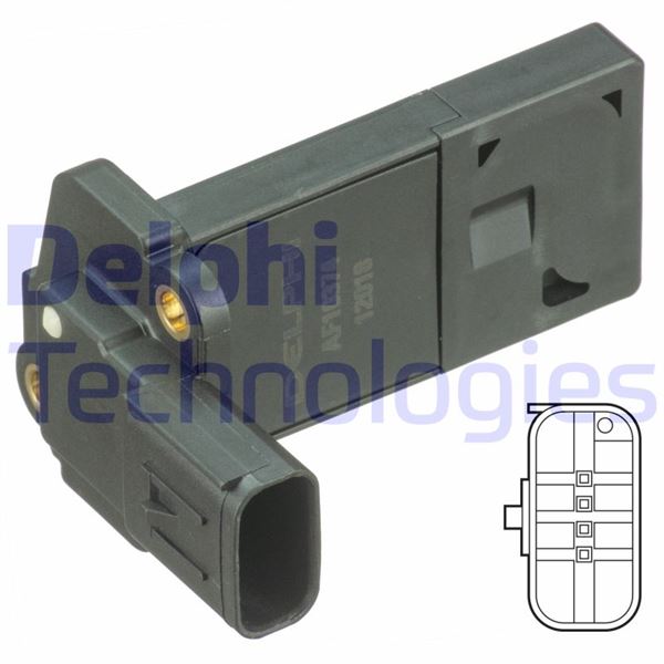DELPHI AF10374-12B1 Motor Hava Kütle Ölçer (MAF Sensörü) - FORD C-MAX II (DXA/CB7, DXA/CEU) uyumlu