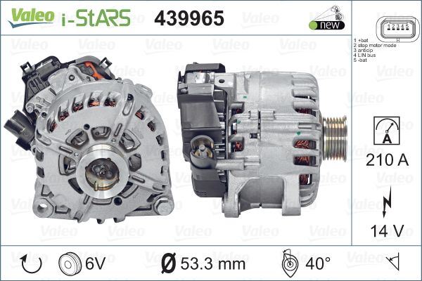 VALEO 439965 Elektrik Sistemi Marş Alternatörü - PEUGEOT PARTNER Kasa/büyük limuzin uyumlu