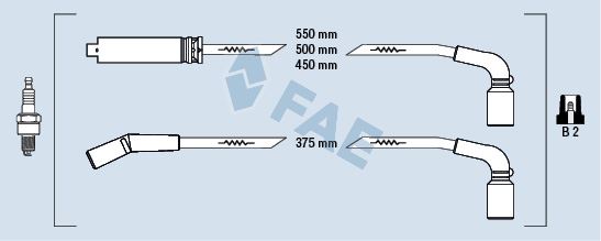FAE 83562 Ateşleme Sistemi Ateşleme Kablosu - DAEWOO LANOS (KLAT) uyumlu