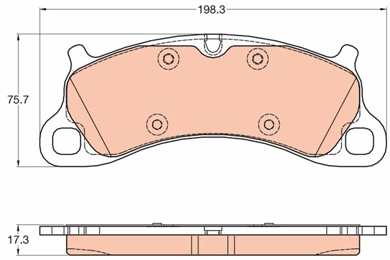 TRW GDB2057 Fren Sistemleri Fren Balatası - PORSCHE 911 (991) uyumlu