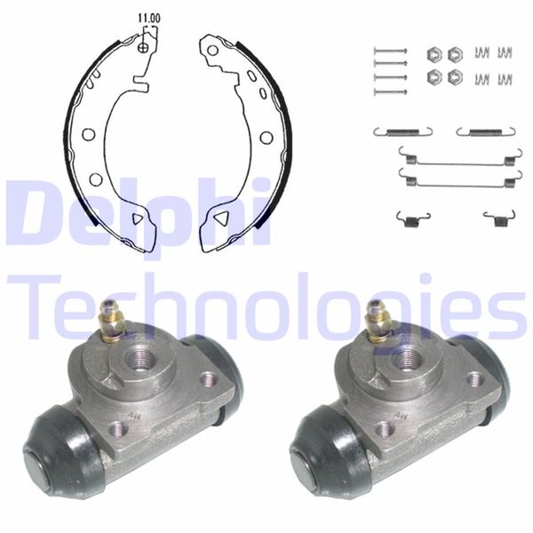 DELPHI KP911 Fren Sistemleri Fren Pabucu - ALFA ROMEO 145 (930_) uyumlu