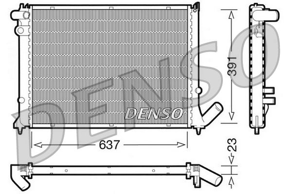 DENSO DRM21050 Soğutma Sistemi Su Soğutucu & Parçaları - CITROËN XANTIA (X1_, X2_) uyumlu