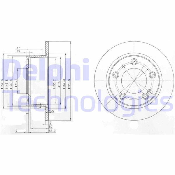 DELPHI BG2528 Fren Sistemleri Fren Diski - CITROËN XM (Y3) uyumlu