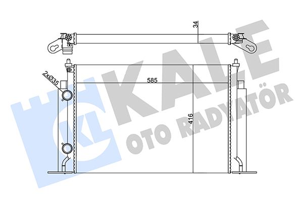 KALE OTO RADYATÖR 356260 Soğutma Sistemi Su Soğutucu & Parçaları - FIAT STILO (192_) uyumlu