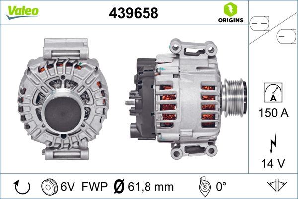 VALEO 439658 Elektrik Sistemi Alternatör - AUDI A5 (8T3) uyumlu