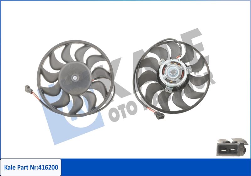 KALE OTO RADYATÖR 416200 Soğutma Sistemi Fan - VW TRANSPORTER T4 Minibüs/Otobüs (70B, 70C, 7DB, 7DK, 70J, 70K, uyumlu