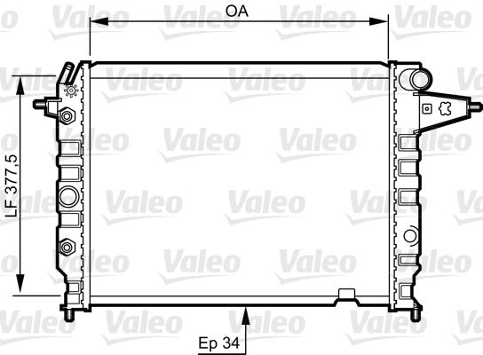 VALEO 730395 Soğutma Sistemi Su Soğutucu & Parçaları - OPEL VECTRA A Hatchback (J89) uyumlu