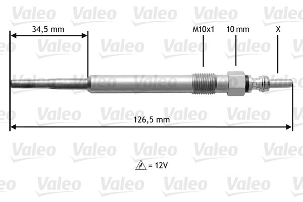 VALEO 345122 Ateşleme Sistemi Kızdırma Bujisi - SKODA ROOMSTER (5J7) uyumlu
