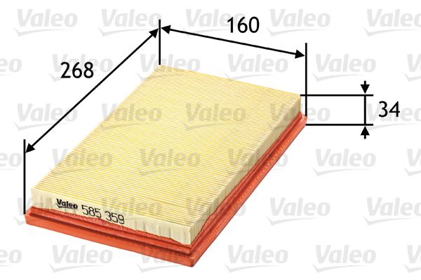 VALEO 585359 Motor Hava Filtresi - TOYOTA COROLLA Compact (_E11_) uyumlu