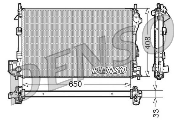DENSO DRM20087 Soğutma Sistemi Su Soğutucu & Parçaları - SAAB 9-3 (YS3F, E79, D79, D75) uyumlu
