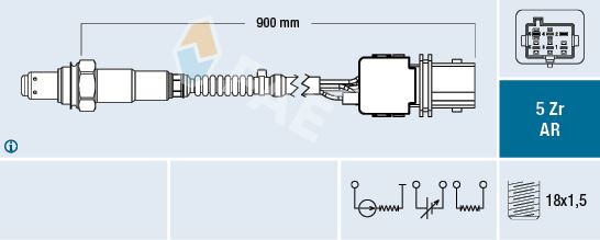 FAE 75141 Emme & Egzoz Sistemi Egzoz Sensörleri - VOLVO S80 I (184) uyumlu
