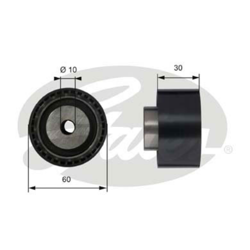 GATES T42070 Motor Yönlendirme & Kılavuz Makarası - CITROËN XANTIA (X1_, X2_) uyumlu