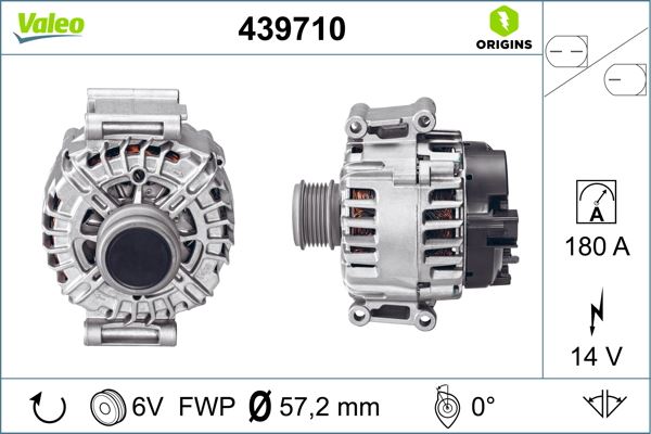 VALEO 439710 Elektrik Sistemi Alternatör - AUDI A6 C7 (4G2, 4GC) uyumlu