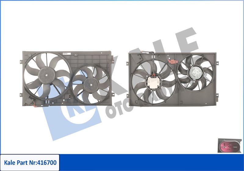 KALE OTO RADYATÖR 416700 Soğutma Sistemi Fan - SEAT LEON (1P1) uyumlu