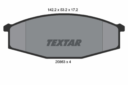 TEXTAR 2086301 Fren Sistemleri Fren Balatası - NISSAN PATROL III/1 Station Wagon (W160) uyumlu