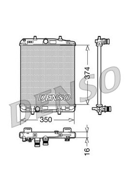 DENSO DRM21603 Soğutma Sistemi Su Soğutucu & Parçaları - CITROËN C1 (PM_, PN_) uyumlu