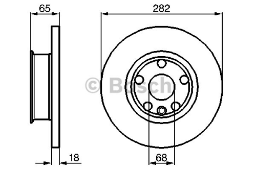 BOSCH 0 986 478 613 Fren Sistemleri Fren Diski - VW TRANSPORTER T4 Minibüs/Otobüs (70B, 70C, 7DB, 7DK, 70J, 70K, uyumlu