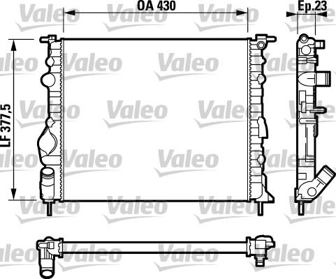 VALEO 732389 Soğutma Sistemi Su Soğutucu & Parçaları - RENAULT KANGOO (KC0/1_) uyumlu