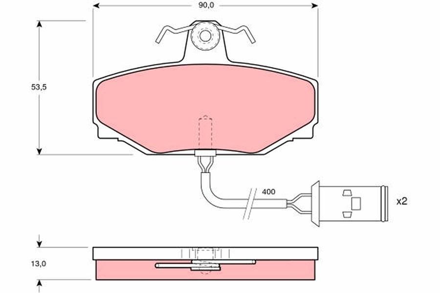 TRW GDB412 Fren Sistemleri Fren Balatası - JAGUAR XJ uyumlu