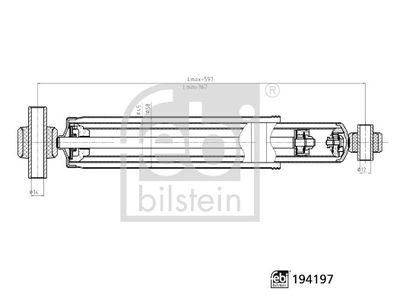 FEBI BILSTEIN 194197 Süspansiyon Sistemi Amortisör - FORD TRANSIT V363 Platform şasi (FED, FFD) uyumlu