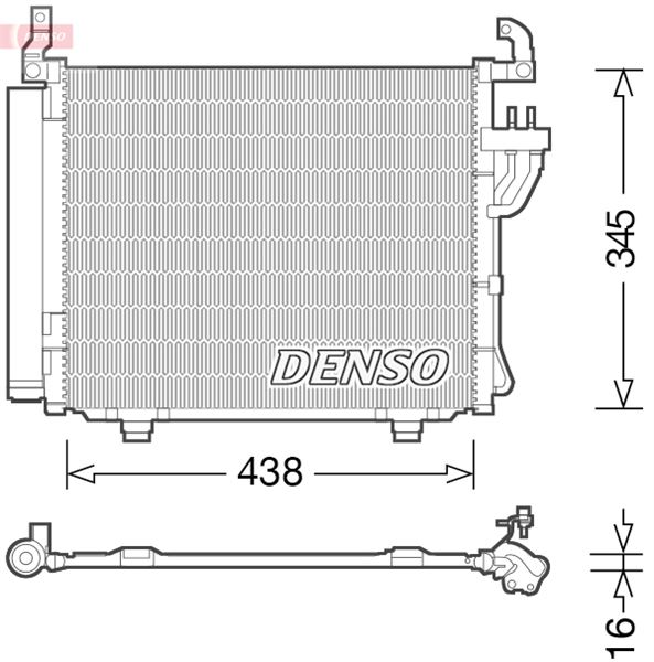 DENSO DCN41003 İklimlendirme Sistemi Klima Radyatörü - HYUNDAI i10 I (PA) uyumlu