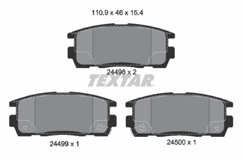 TEXTAR 2449801 Fren Sistemleri Fren Balatası - OPEL ANTARA A (L07) uyumlu