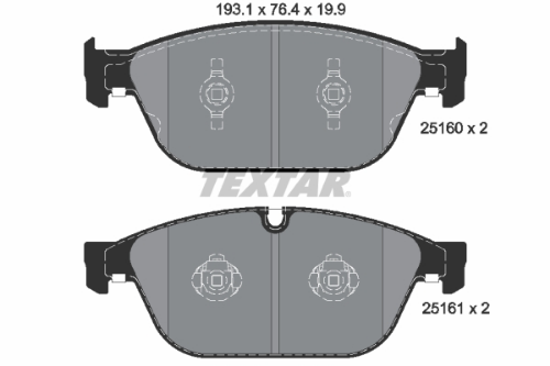 TEXTAR 2516002 Fren Sistemleri Fren Balatası - AUDI A8 D4 (4H2, 4H8, 4HC, 4HL) uyumlu