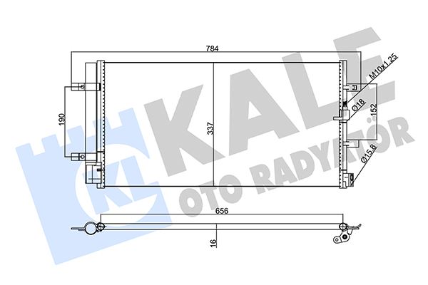 KALE OTO RADYATÖR 357770 İklimlendirme Sistemi Klima Radyatörü - AUDI A7 Sportback (4GA, 4GF) uyumlu