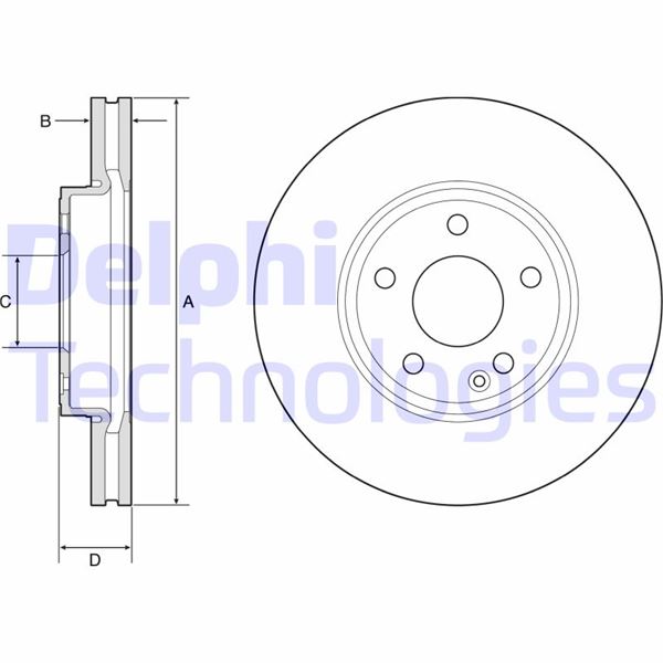 DELPHI BG4788C Fren Sistemleri Fren Diski - MERCEDES-BENZ B-SERISI Sports Tourer (W246, W242) uyumlu