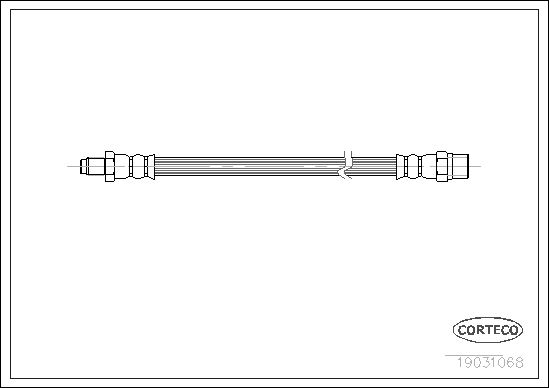 CORTECO 19031068 Fren Sistemleri Fren Hortumları - VW TRANSPORTER T4 Panelvan/Van (70A, 70H, 7DA, 7DH) uyumlu