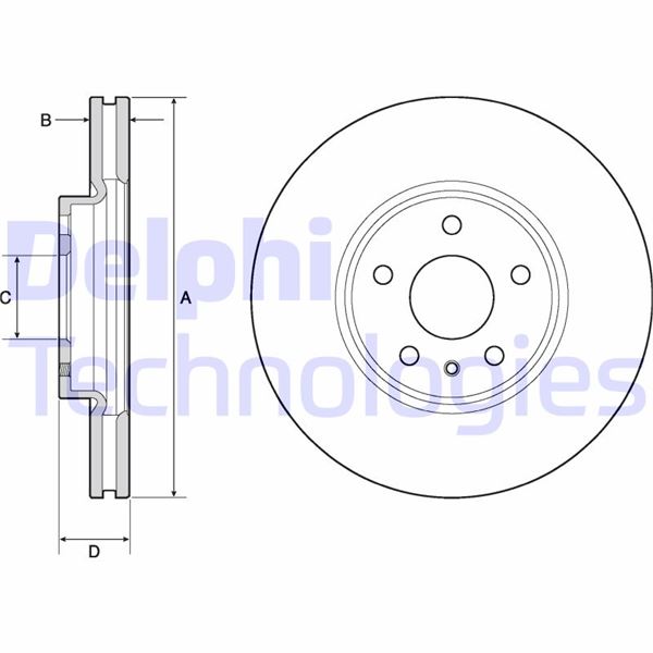 DELPHI BG4702C Fren Sistemleri Fren Diski - FORD MONDEO V Sedan (CD) uyumlu