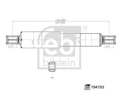 FEBI BILSTEIN 194193 Süspansiyon Sistemi Amortisör - NISSAN NP300 PICKUP (D22) uyumlu