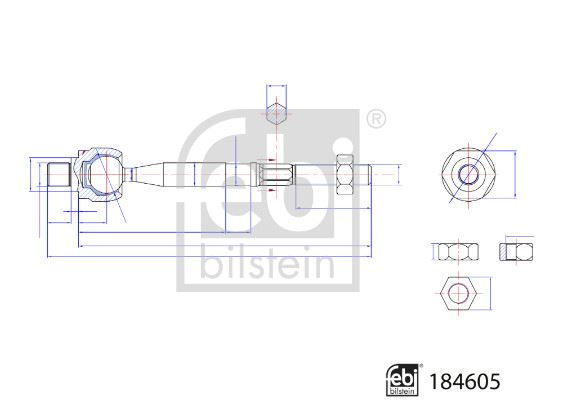 FEBI BILSTEIN 184605 Direksiyon Sistemi Mafsal - KIA PICANTO III (JA) uyumlu