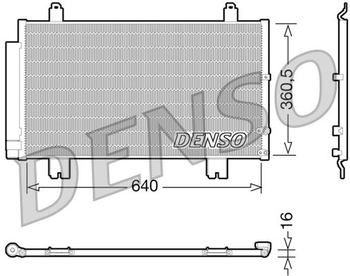 DENSO DCN51005 İklimlendirme Sistemi Klima Radyatörü - LEXUS GS (_S19_) uyumlu