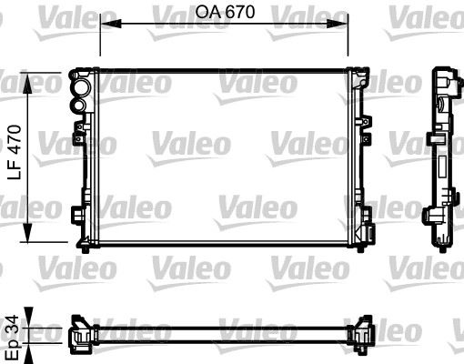 VALEO 731168 Soğutma Sistemi Su Soğutucu & Parçaları - CITROËN EVASION MPV (22, U6) uyumlu