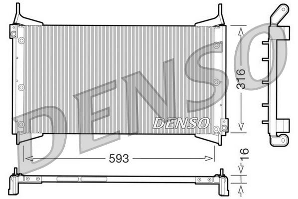DENSO DCN09012 İklimlendirme Sistemi Klima Radyatörü - FIAT BRAVA (182_) uyumlu