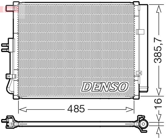 DENSO DCN43007 İklimlendirme Sistemi Klima Radyatörü - KIA SOUL II (PS) uyumlu