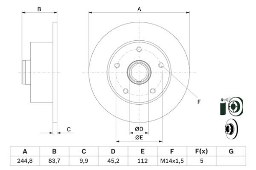 BOSCH 0 986 478 759 Fren Sistemleri Fren Diski - AUDI A4 B5 (8D2) uyumlu