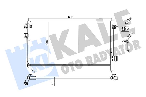 KALE OTO RADYATÖR 382900 İklimlendirme Sistemi Klima Radyatörü - SUBARU FORESTER (SG_) uyumlu