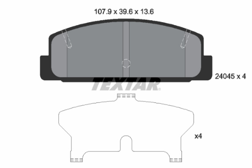 TEXTAR 2404501 Fren Sistemleri Fren Balatası - MAZDA RX-7 I (SA) uyumlu
